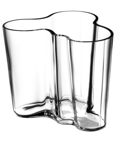 Shop Iittala Vase, Clear Aalto Small In White