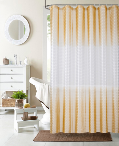 Shop Dainty Home Mist 3d Shower Curtain Liner, 70" W X 72" L Bedding In Ivory/cream