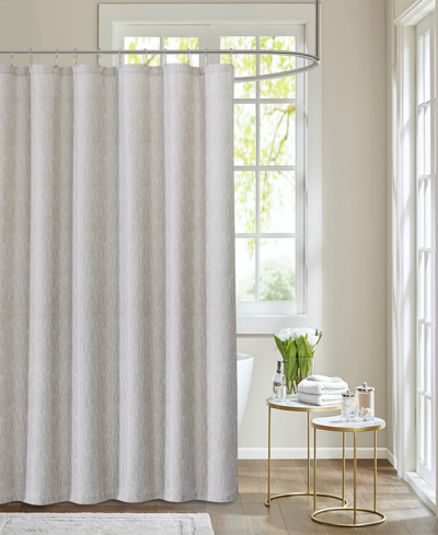 Shop Dainty Home Moderna Shower Curtain, 70" W X 72" L Bedding In Silver