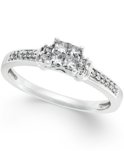 Shop Promised Love Diamond Promise Ring In 10k White Gold (1/4 Ct. T.w.)
