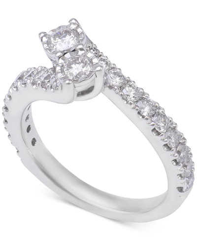 Shop Two Souls, One Love Diamond Two-stone Engagement Ring (1-1/5 Ct. T.w.) In 14k White Gold