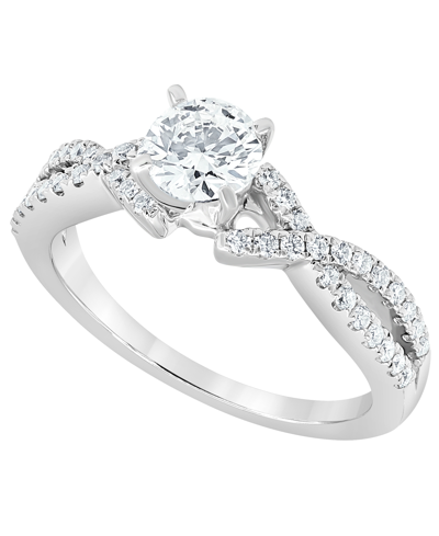 Shop Macy's Diamond Ring (1 Ct. T.w.) In 14k White Gold