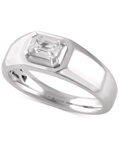Shop Macy's Men's Diamond Ring (1 Ct. T.w.) In 14k White Gold