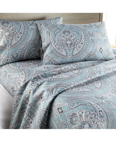 Shop Southshore Fine Linens Classic Paisley Ultra-soft 4-piece Sheet Set Bedding In Blue