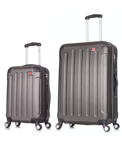 Shop Dukap Intely 2-pc. Hardside Luggage Set With Usb Port In Gray