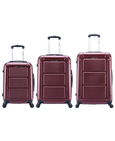 Shop Inusa Pilot 3-pc. Lightweight Hardside Spinner Luggage Set In Purple