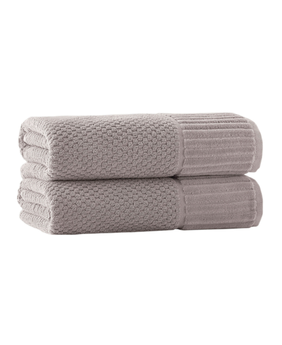 Shop Enchante Home Timaru 2-pc. Bath Towels Turkish Cotton Towel Set Bedding In Tan/beige