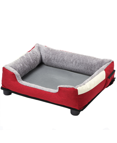 Shop Pet Life "dream Smart" Electronic Heating And Cooling Smart Pet Bed In Red
