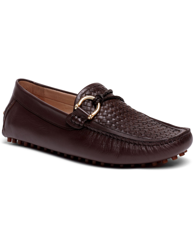 Shop Carlos By Carlos Santana Men's Malone Interweave Driver Leather Loafer Slip-on Casual Shoe Men's Shoes In Brown