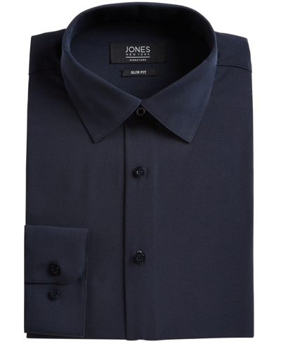 Shop Jones New York Men's Slim-fit Stretch Cooling Tech Dress Shirt In Blue