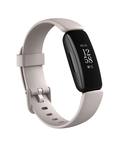 Shop Fitbit Inspire 2 Lunar White Strap Smart Watch 19.5mm In Multi
