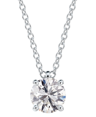 Shop De Beers Forevermark Portfolio By  Diamond Solitaire Pendant Necklace (5/8 Ct. T.w.) In 14k White Gol In Gold
