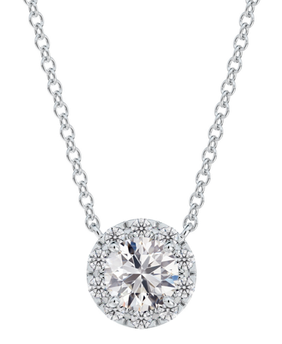 Shop De Beers Forevermark Portfolio By  Diamond Halo Pendant Necklace (1/2 Ct. T.w.) In 14k White Or Yello In Gold