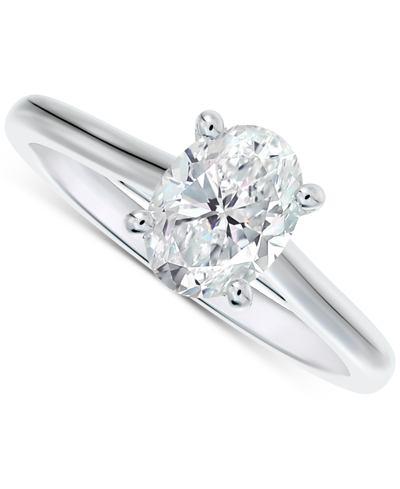 Shop De Beers Forevermark Portfolio By  Diamond Oval-cut Cathedral Solitaire Engagement Ring (5/8 Ct. T.w. In Gold