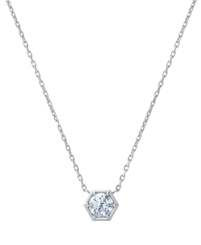Shop De Beers Forevermark Portfolio By  Diamond Honeycomb Solitaire Pendant Necklace (1/4 Ct. T.w.) In 14k In Gold