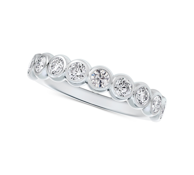 Shop De Beers Forevermark Portfolio By  Diamond Bezel Diamond Stackable Ring (3/4 Ct. T.w.) In 14k White O In Gold