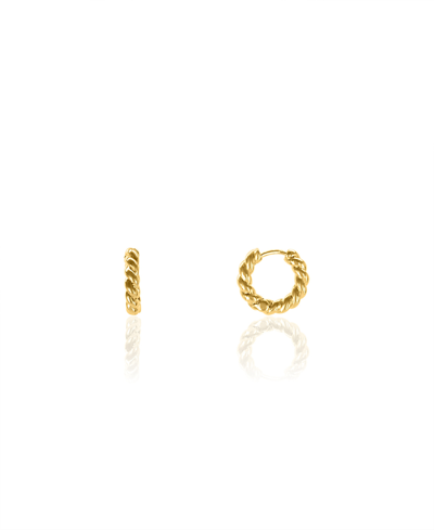 Shop Oma The Label Women's Lucy Huggies 18k Gold Plated Brass Earrings
