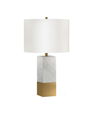 Shop Hudson & Canal Lena Table Lamp In Carrara Style In Yellow