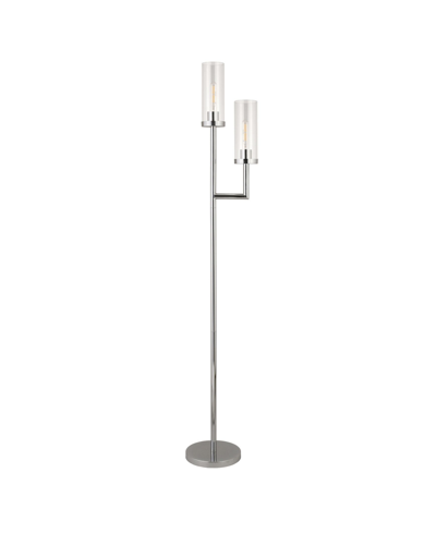 Shop Hudson & Canal Basso Torchiere Floor Lamp In Silver