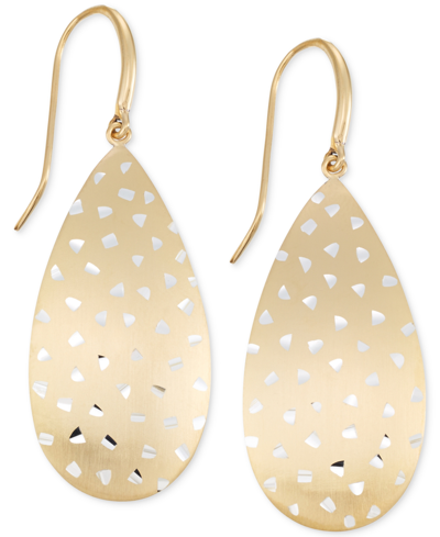 Shop Simone I. Smith Simone I Smith Brushed Confetti Drop Earrings In 18k Gold Over Sterling Silver