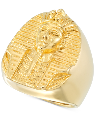 Shop Legacy For Men By Simone I. Smith Men's Pharaoh Ring In Yellow Ion-plated Stainless Steel