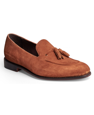 Shop Anthony Veer Men's Kennedy Tassel Slip-on Loafer Men's Shoes In Brown