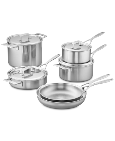 Shop Demeyere Industry 10-pc. Stainless Steel Cookware Set In White