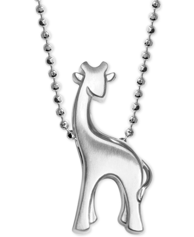 Shop Alex Woo Giraffe Pendant Necklace In Sterling Silver