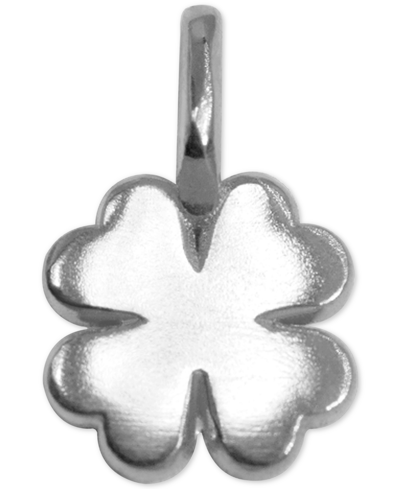 Shop Alex Woo Clover Pendant In Sterling Silver