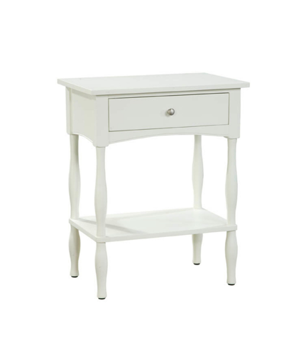 Shop Alaterre Furniture Shaker Cottage End Table, Ivory In Ivory/cream