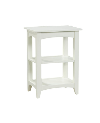 Shop Alaterre Furniture Shaker Cottage 2 Shelf End Table, Ivory In Ivory/cream