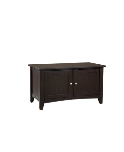 Shop Alaterre Furniture Shaker Cottage Storage Cabinet Bench, Chocolate In Brown