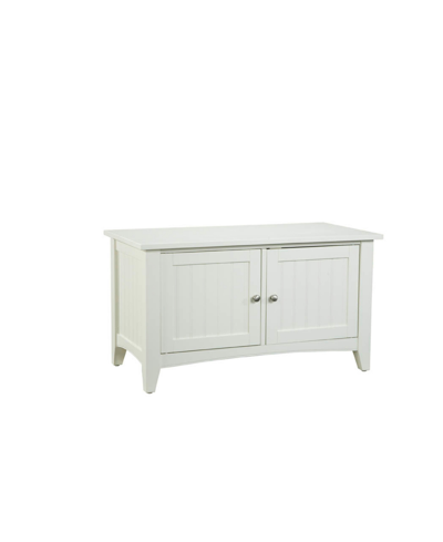 Shop Alaterre Furniture Shaker Cottage Storage Cabinet Bench In Ivory/cream