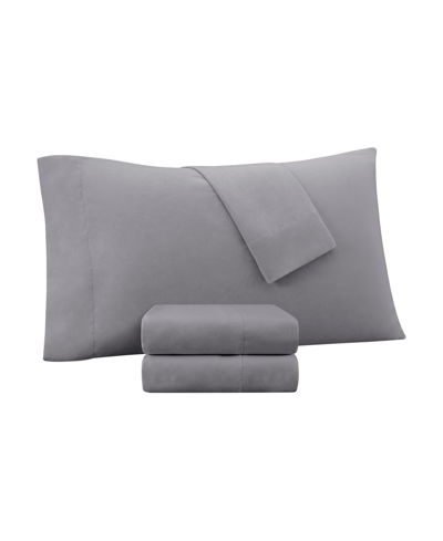 Shop Serta Supersoft Cooling Sheet Set, Full Bedding In Gray