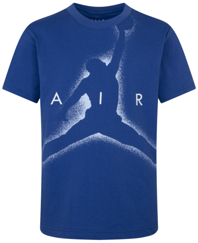 Shop Jordan Big Boys Flight Essentials Jump Man Short Sleeves T-shirt In Blue