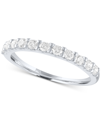 Shop Forever Grown Diamonds Lab-grown Diamond Anniversary Ring (1/2 Ct. T.w.) In Sterling Silver, 14k Gold Over Sterling Silver 