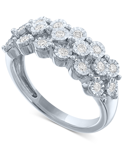 Shop Forever Grown Diamonds Lab-created Diamond Cluster Ring (1/2 Ct. T.w.) In Sterling Silver