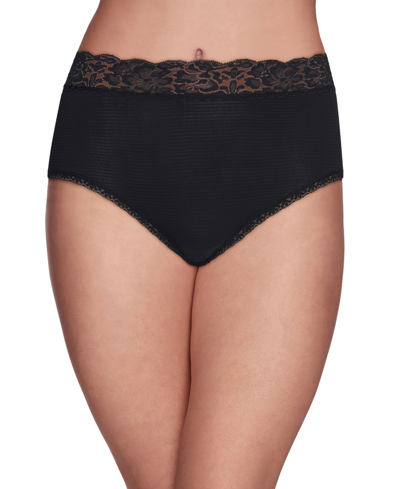 Shop Vanity Fair Flattering Lace Stretch Brief Underwear 13281, Also Available In Extended Sizes In Black