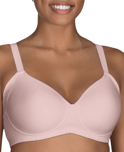 Shop Vanity Fair Women's Beauty Back Full Figure Wirefree Extended Side And Back Smoother Bra 71267 In Pink