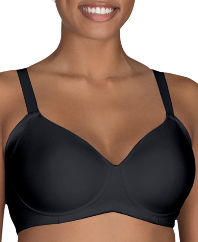 Shop Vanity Fair Women's Beauty Back Full Figure Wirefree Extended Side And Back Smoother Bra 71267 In Black