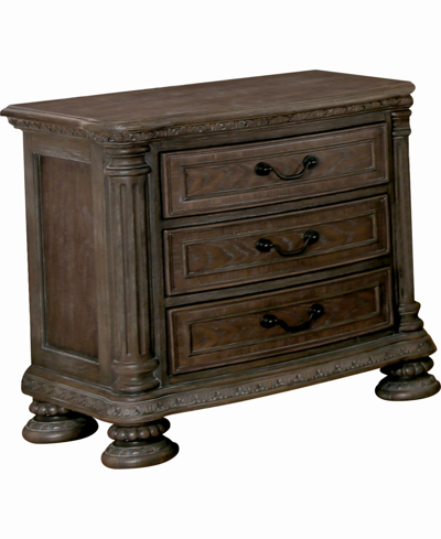 Shop Furniture Of America Leo Traditional Nightstand In Tan/beige