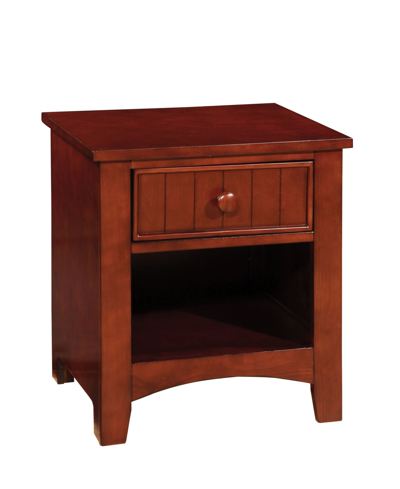 Shop Furniture Of America Randy Transitional Nightstand In Red