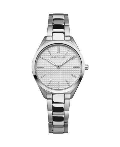 Shop Bering Women's Ultra Slim Silver-tone Stainless Steel Bracelet Watch 31mm