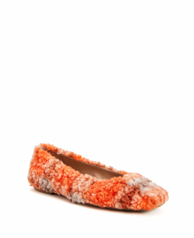 Shop Katy Perry Women's The Evie Cozy Ballet Square Toe Flats Women's Shoes In Orange