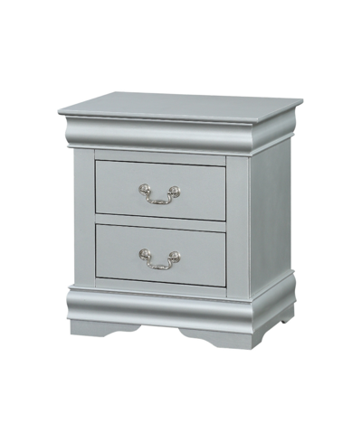 Shop Acme Furniture Louis Philippe Nightstand In Silver