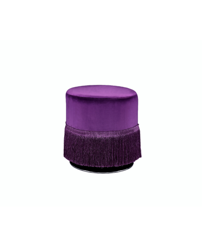 Shop Acme Furniture Clivia Ottoman In Purple