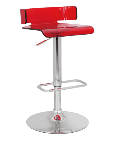 Shop Acme Furniture Rania Swivel Adjustable Stool In Red