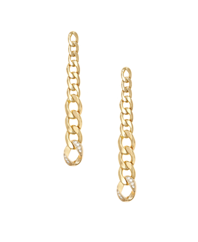 Shop Ettika Long And Gradual Gold Plated Chain Earrings