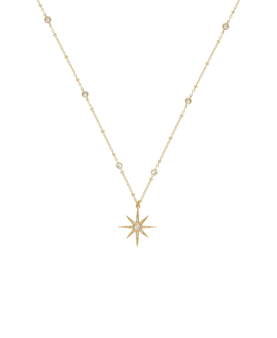 Shop Ettika Crystal Chain Star Necklace In Gold
