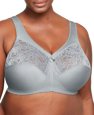 Shop Glamorise Women's Full Figure Plus Size Magiclift Original Wirefree Support Bra In Silver